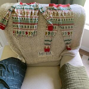 Little Sleepies Christmas / Holiday Pajama Set - two piece 18-24 month